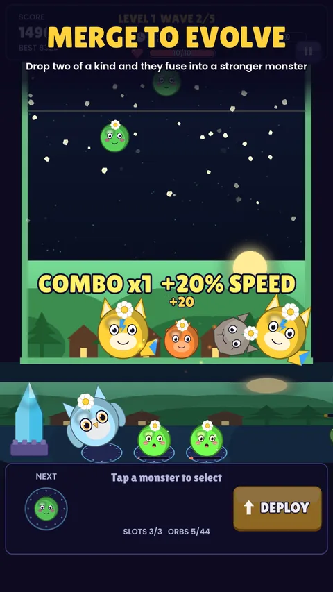 Merging monsters in the chamber